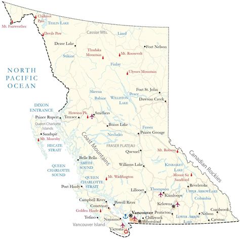 training and certification options for MAP Map of British Columbia Canada